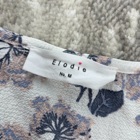 Floral Ruffle Crop Blouse - Picture 4 of 5